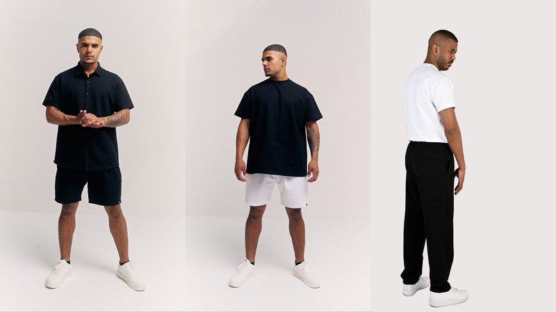Prime Classix, Flawless Classix and Eternal Como co-ord sets for men side by side – Rewind Apparel Dubai