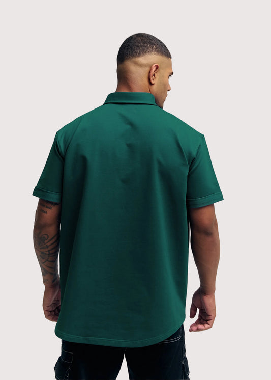 Royal Green Eternal Relaxed Fit Polo, comfortable casual polo, back view