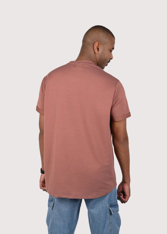 Desert Mauve Eternal Relaxed Fit T-Shirt, comfortable casual t-shirt, back view