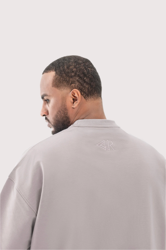 Flawless Oversized T-Shirt in Grey – Back View