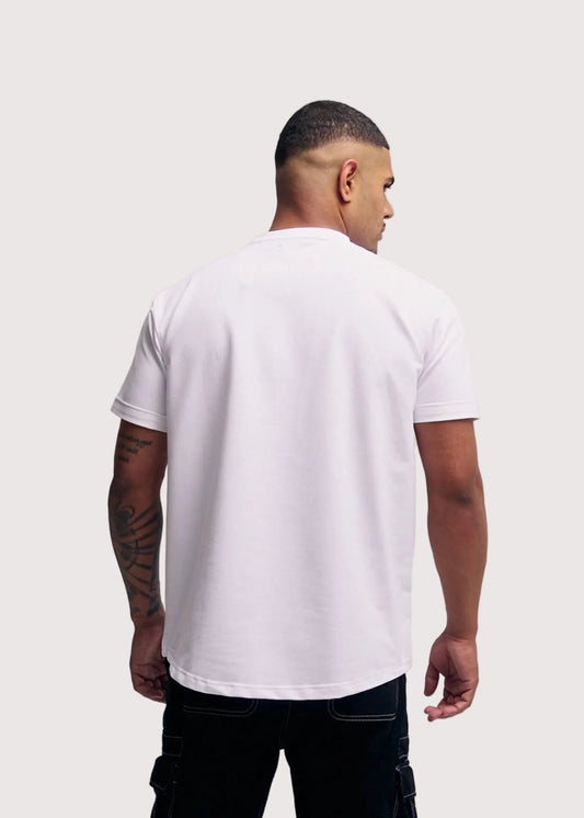 White Eternal Relaxed Fit T-Shirt, comfortable casual t-shirt, back view