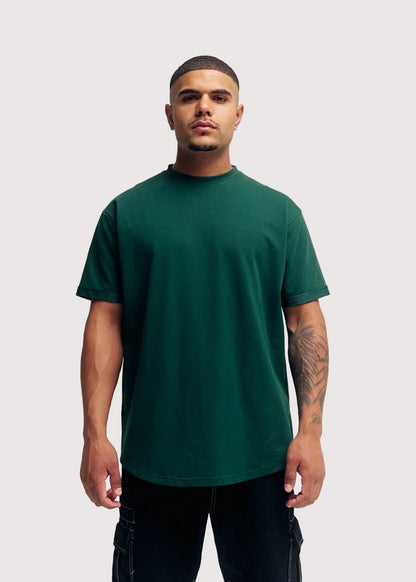 Royal green Eternal relaxed fit t-shirt for men, front view on model – Eternal 3-pack, Rewind Apparel Dubai